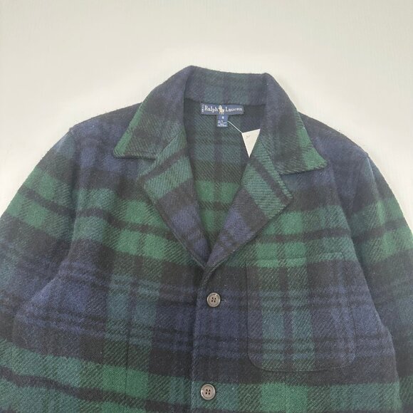 Vintage Ralph Lauren Wool Plaid Blazer Jacket Women's 8 - Picture 2 of 6
